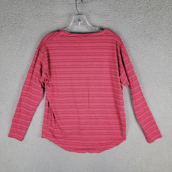 Athleta Womens Tee Cloudlight Stratus Striped Long Sleeve Athletic Size M - Picture 2 of 8